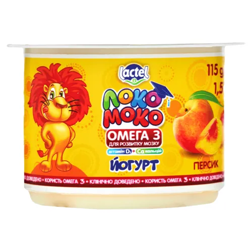 Йогурт 1.5% з персиком Локо Моко ст 115г