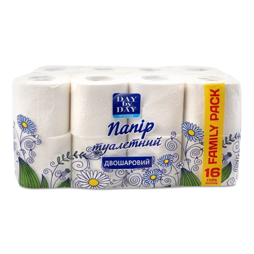 Туалетний Папір 2-Шаровий Day by Day, 16 шт, в/с