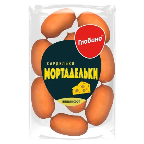 Сардельки Глобино Мортадельки вищий сорт ~500г