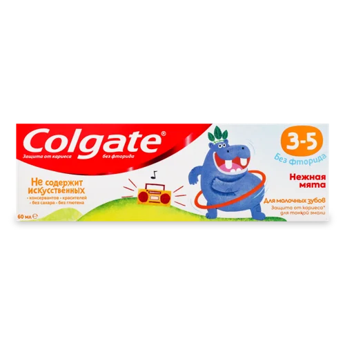 Зубна Паста Дитяча Без Фториду, Ніжна М'ята, Colgate, 60мл