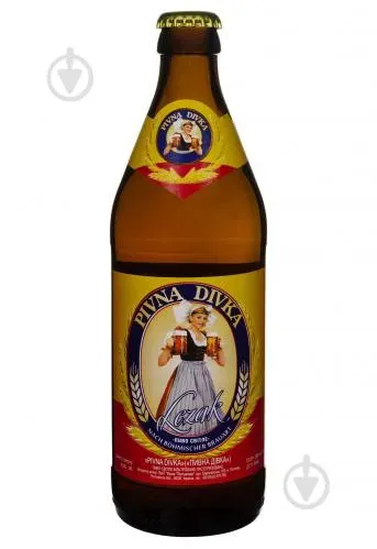 Пиво "PIVNA DIVKA" ("ПИВНА ДІВКА") світле 0,5л скло