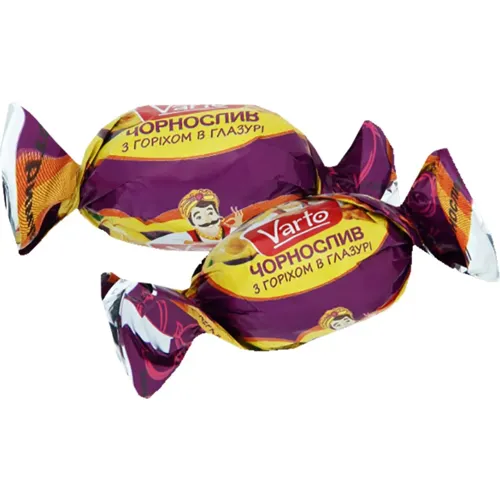 Цукерки Varto Чорнослив з горіхом в глазурі