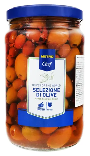 Оливки в розсолі Асорті Metro Chef 1.65кг
