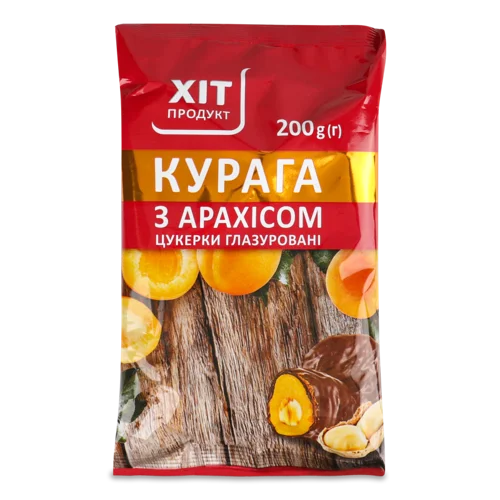 Цукерки Глазуровані Курага З Арахісом, м/у 200г