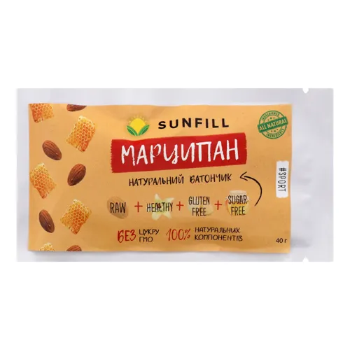 Батончик марципановий «SUNFILL» 40 г