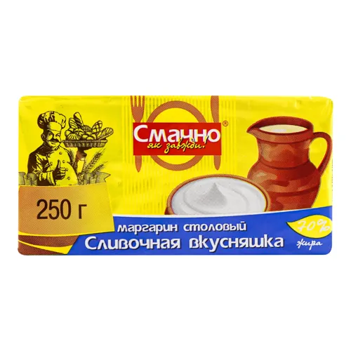 Маргарин 70% столовий Вершковий смаколик Смачно як завжди м/у 250г