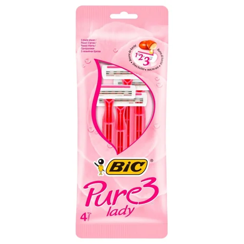 Бритва BIC Pure 3 Lady Pink жіноча 4шт