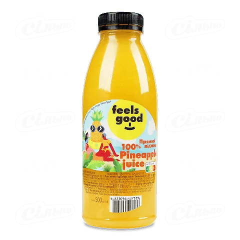 Сік Feels good ананасовий прямий віджим, 500мл