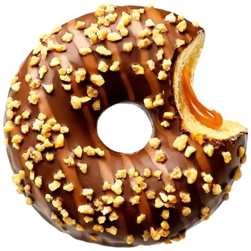 Донат Donut Worry Be Happy Nutty Zafari з карамелізованими горішкам 60г