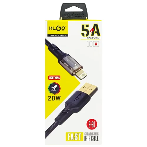 Кабель Klgo для передачі даних 1м USB-IOS S-60