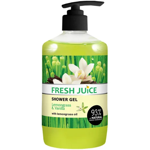 Крем-гель для душу Fresh Juice з маслом лемонграсса і екстрактом ванілі 750мл