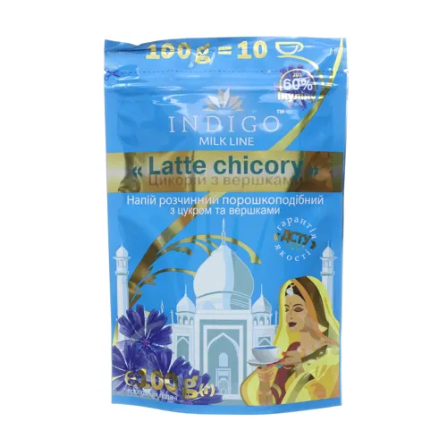 Цикорій з вершками та цукром розчинний порошкоподібний Latte Indigo д/п 100г