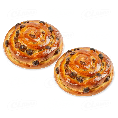 Булочка «Крафтяр» з кремом та родзинками, 2*100г