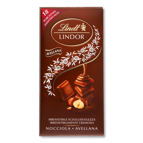 Шоколад Молочний З Фундуком Та Кремовою Начинкою Lindor Lindt, к/у 100г