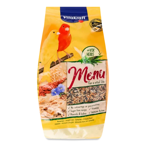 Корм Для Канарок Повнораціонний Menu Vitakraft, в/к, 1кг
