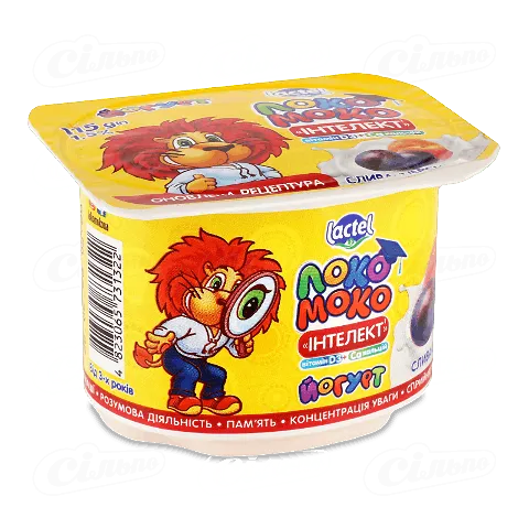Йогурт Локо Моко Інтелект слива-персик 1.5%, 115г