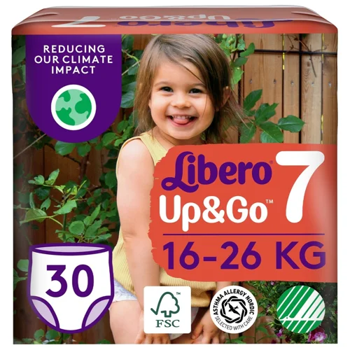 Підгузки-трусики Libero Up&Go розмір 7 16-26кг 30шт