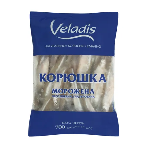 Корюшка морожена нерозібрана глазурована Veladis м/у 700г
