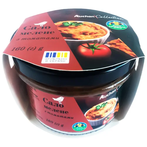 Сало Auchan мелене з томатами 160г