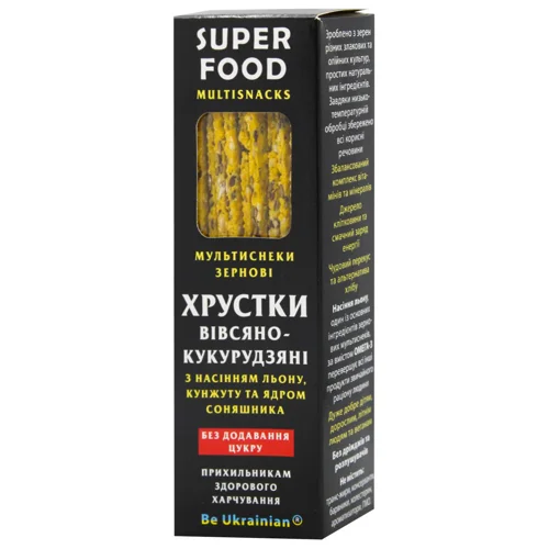 Хрустки вівсяно-кукурудзяні Golden Kings з насінням льону кунжуту та ядром соняшника 140г