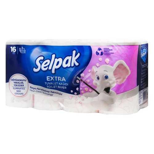 Туалетний папір Selpak Extra білий 3-шаровий 16шт