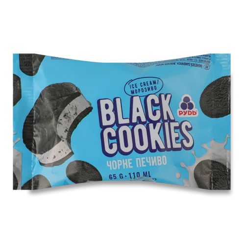 Морозиво Сендвіч Чорне Печиво Рудь, в/ґ, 65г