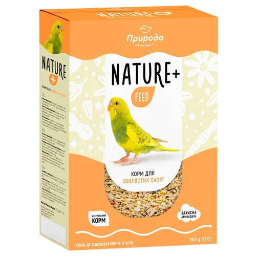 Корм Природа Nature + feed для хвилястих папуг 500г