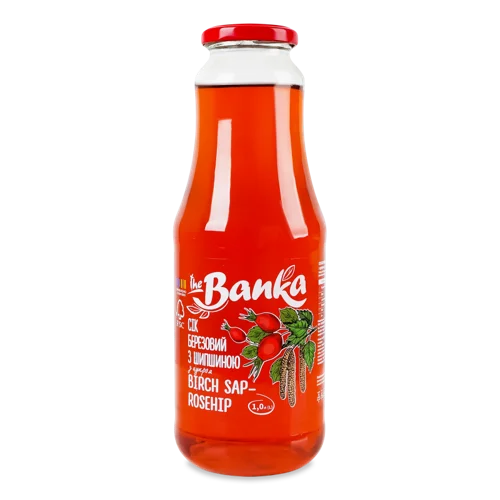 Сік з цукром пастеризований з настоєм шипшини березовий, в/с, 1л