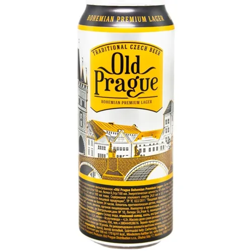 Пиво Old Prague Bohemian Premium Lager світле фільтроване 4,8% 0,5л