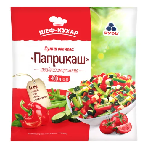 Суміш овочева заморожена Паприкаш Рудь м/у 400г