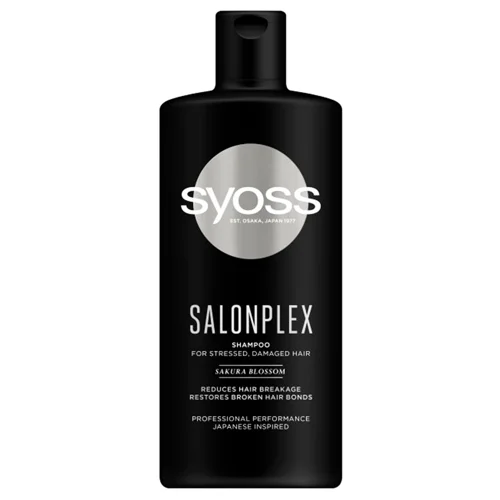 Шампунь Syoss Salonplex з Квіткою Сакури для виснаженого та пошкодженого волосся 440мл