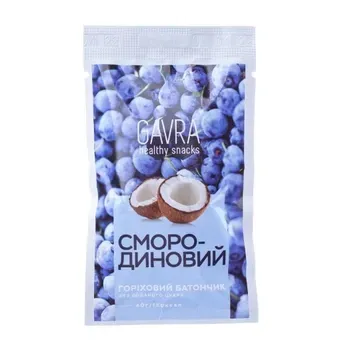 Батончик смородиновий Gavra натуральний без цукру 40г