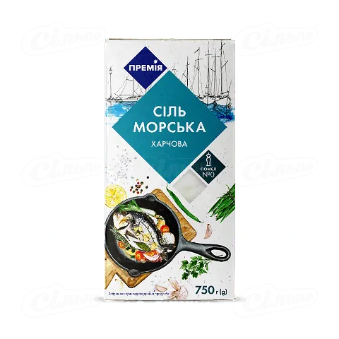 Сіль «Премія»® морська помел №0, 750г