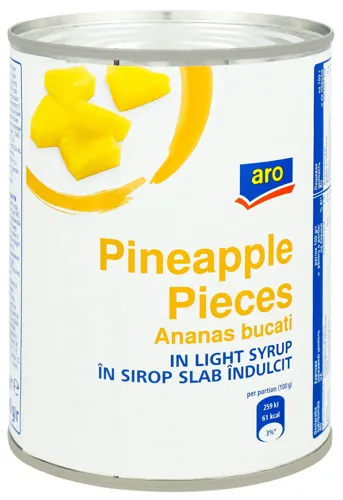 Ананас шматочками в легкому сиропі Aro з/б 560г