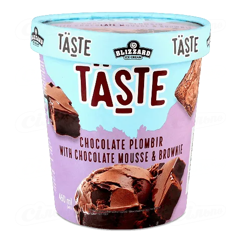 Морозиво Blizzard Taste пломбір шок мус та брауні, 460мл