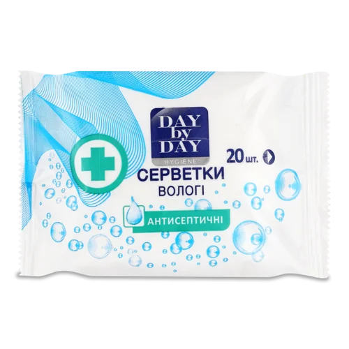 Вологі Серветки Антисептичні Day by Day, 20шт