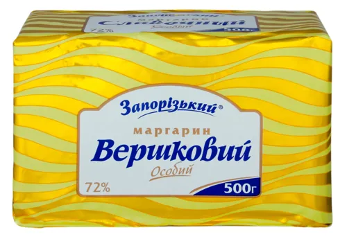 Маргарин 72% Вершковий особливий Запорізький м/у 500г