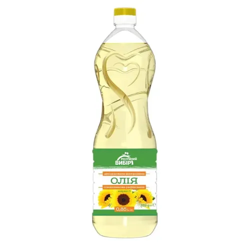 Олія Розумний вибір соняшникова рафінована 0,85л