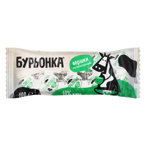 Вершки 10% ультрапастеризовані Бурьонка м/у 10х10г