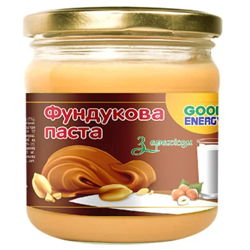 Паста фундукова Good Energy з арахісом 180г