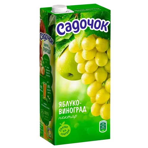 Нектар Садочок виноград-яблуко зелене 0,95л