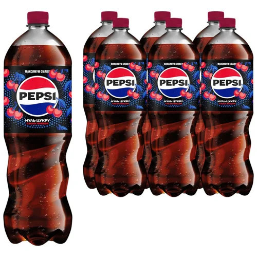 Напій газований Pepsi Zero Sugar Вишня 1,75л 6шт