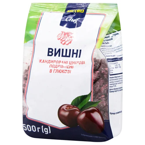 Вишні Metro Chef кандировані цукрові подрібнені в глюкозі 500г