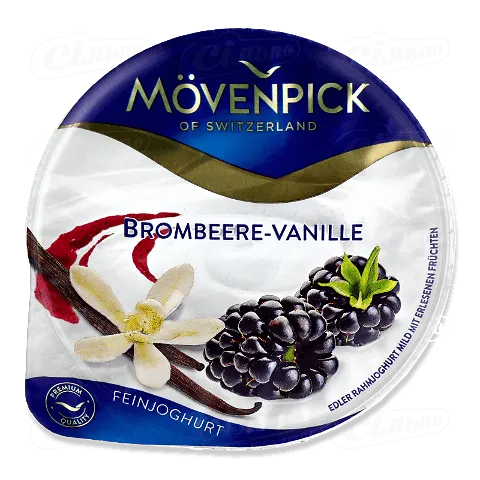 Йогурт Movenpick Feinjoghurt ожина-ваніль 14%, 150г