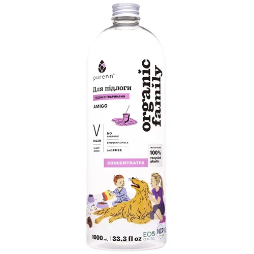 Засіб мийний Organic Family Amigo Animal Friendly для підлоги 1л
