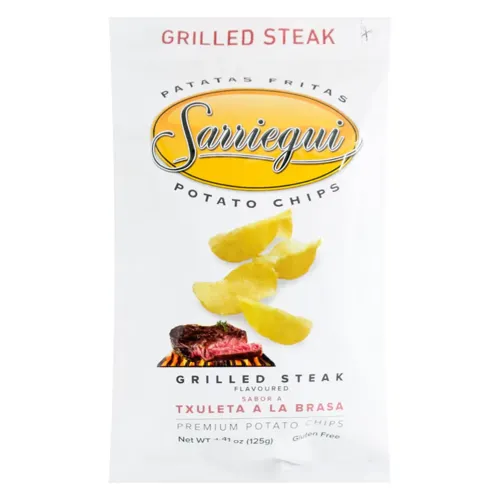 Чіпси Sarriegui картопляні зі смаком стейку на грилі 125г