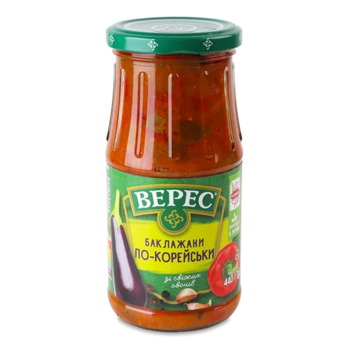 Баклажани по-корейськи с/б, стерилізовані Верес 440г