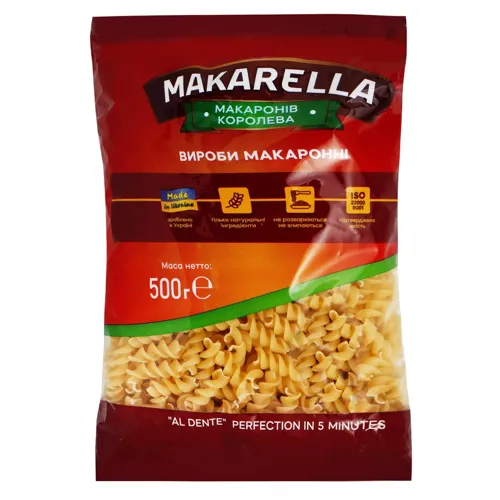 Макаронні вироби Makarella спіралі 500г