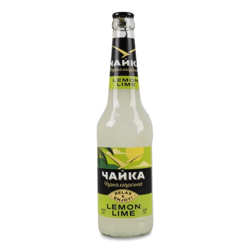 Пиво Світле Фільтроване Пастеризоване Lemon-Lime, Чорноморська Чайка, в/ґ, 450мл, 4.6%