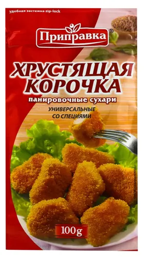 Сухарі панірувальні універсальні зі спеціями Хрустка скоринка Приправка м/у 100г